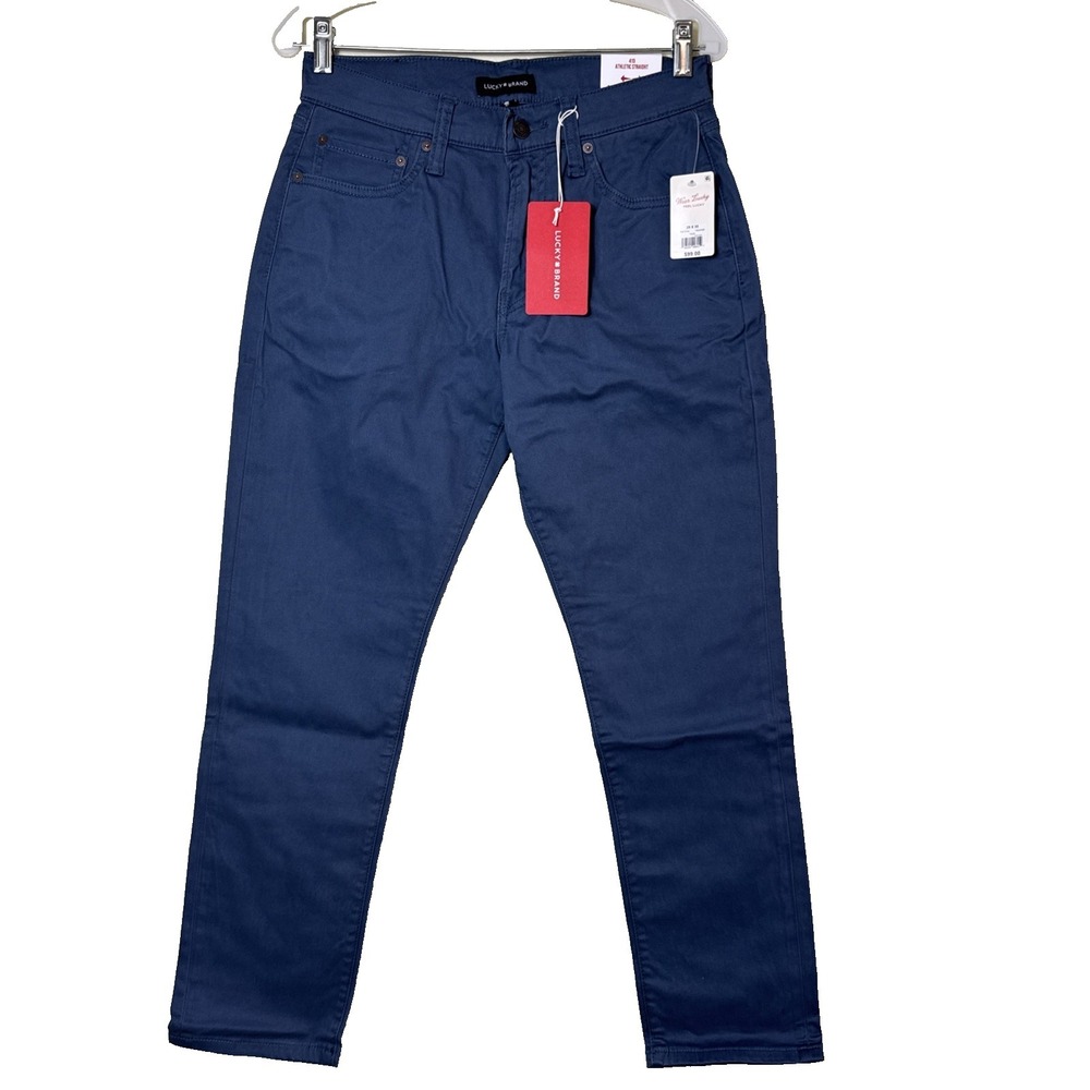 Lucky Brand 410 Athletic Straight Blue Colored Denim Pants‎ Mens NWT 29x30